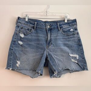 Old Navy Blue Distressed Jean Shorts